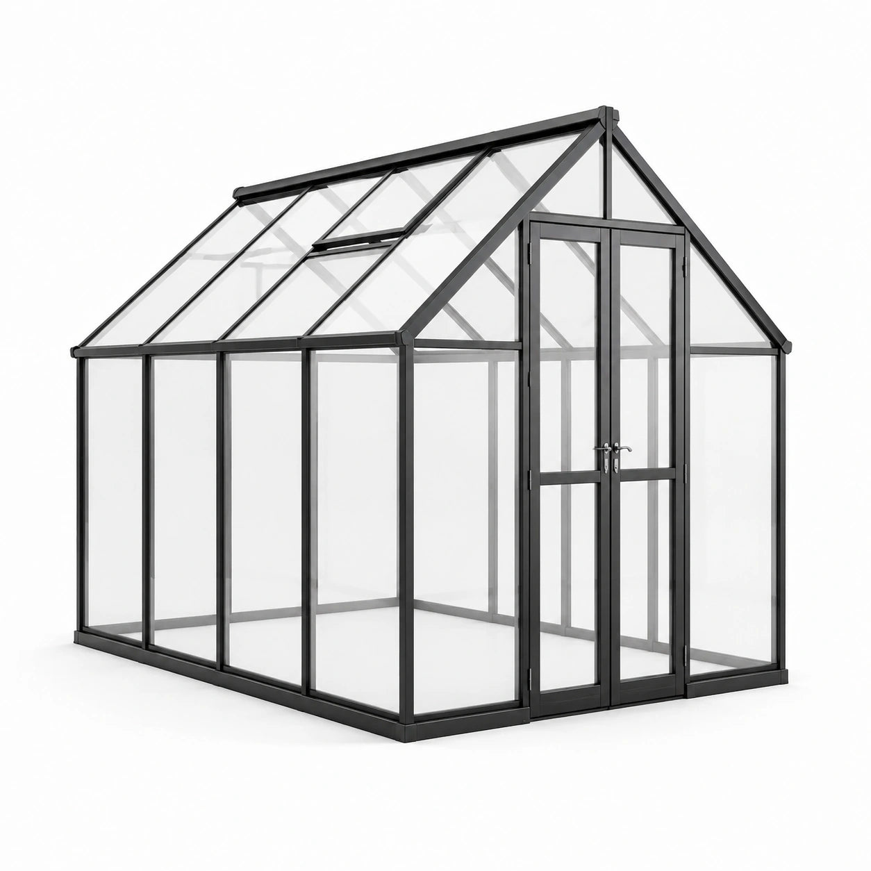 Aluminiowa szklarnia z hartowanym szkłem